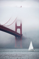 Golden Gate Fog and Sailboat